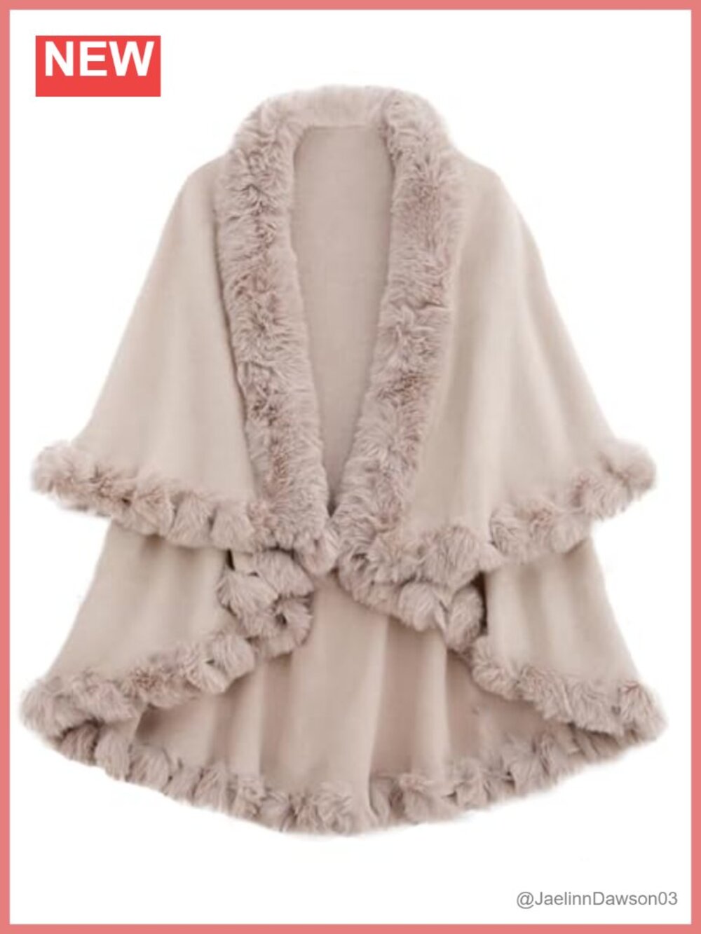 Faux Fur Shawl Wrap Women Winter Warm Knit Cardigan Coat Bridal Wedding Cover Up